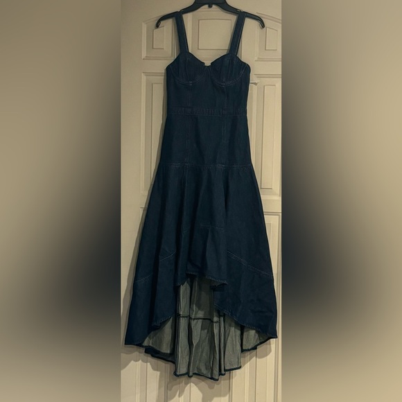 Alice + Olivia DONELLA DENIM HIGH LOW DRESS NWOT - Picture 6 of 15